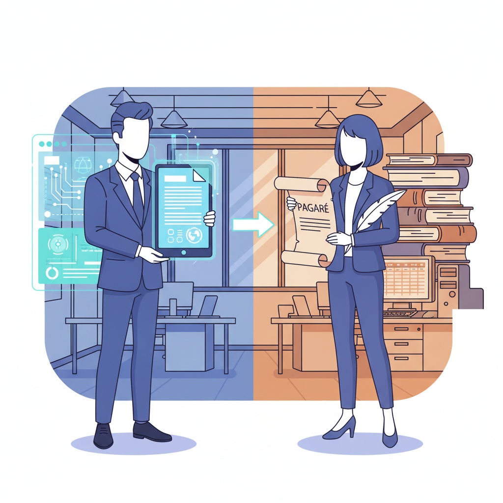 Factoring versus pagarés